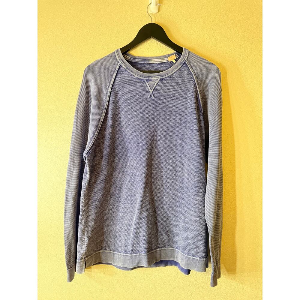 Tommy Bahama Relax Blue Cotton Textured Pullover Sweater Size M